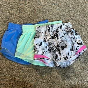 6 pairs girls athletic shorts